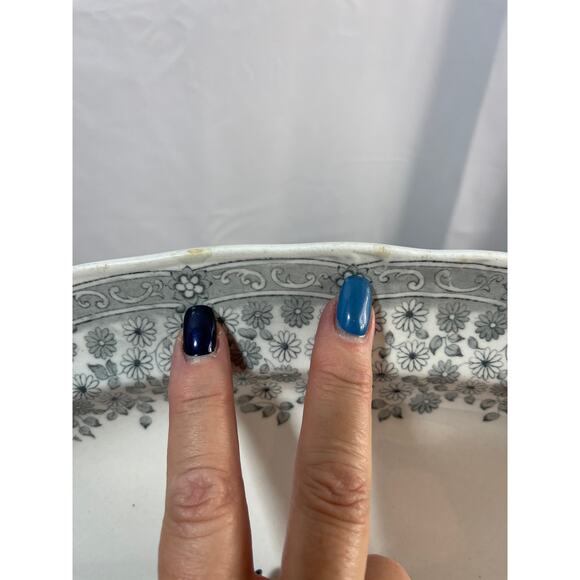 Antique Numbered LS & S Columbus Furnivals 16" Platter - 1852 Reg Number - Picture 5 of 10